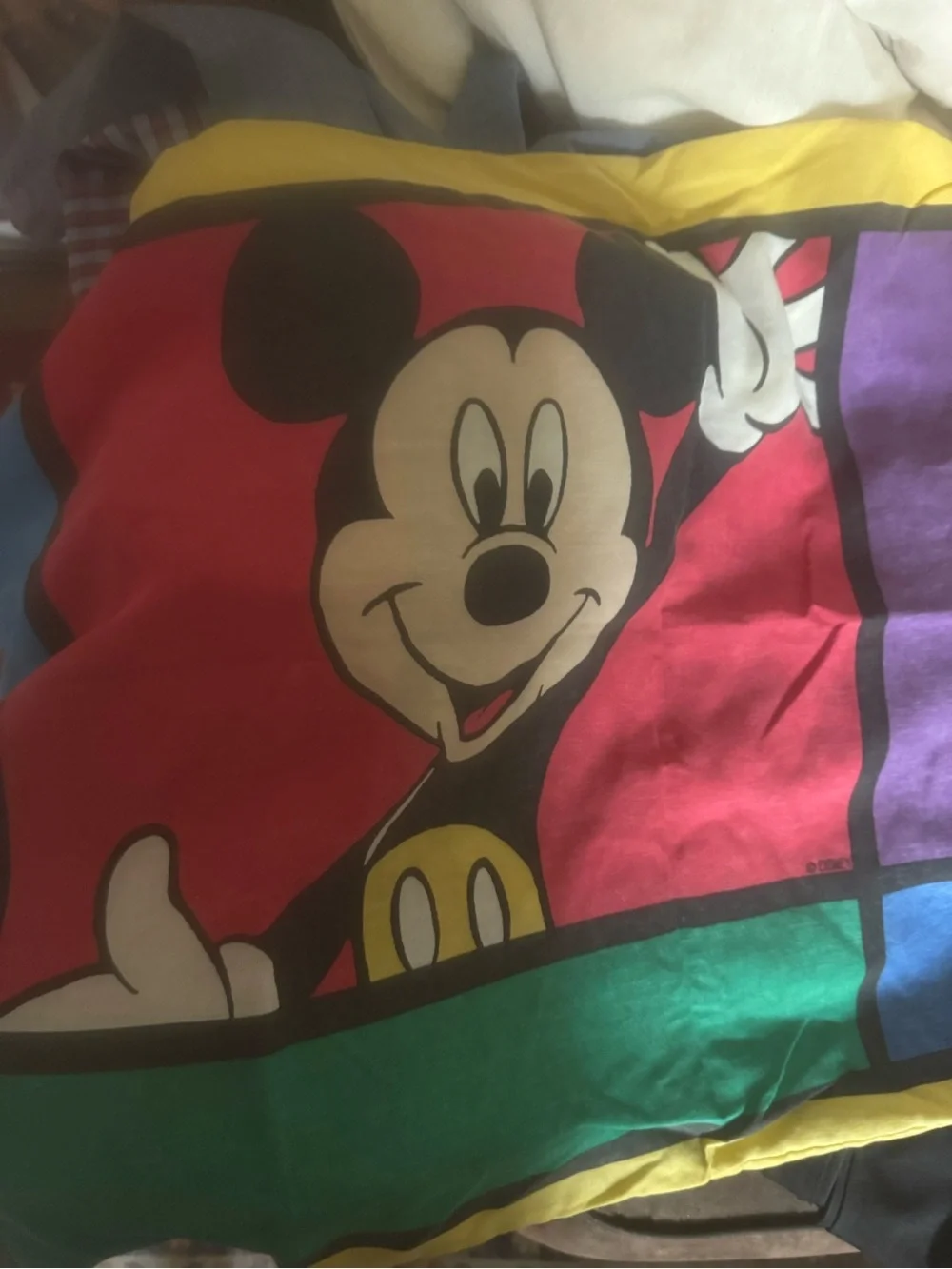 Disney Mickey & Friends Colorblock Sheet - Bright Multi twin